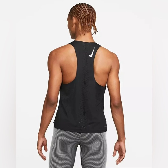 Size M - New Nike Men’s AeroSwift Dri-Fit ADV Running Singlet Black DM4624-010 - Picture 4 of 7